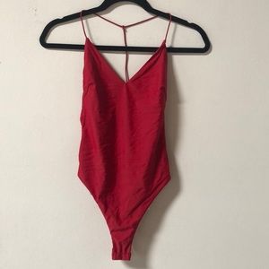 Red bodysuit